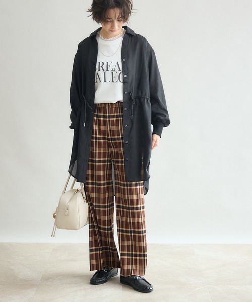 Pillini(ピリーニ)の「カットツイル裏起毛チェックプリーツパンツ(その他パンツ・レディース・ネイビー/ブラウン・MEDIUM)」の22枚目の写真
