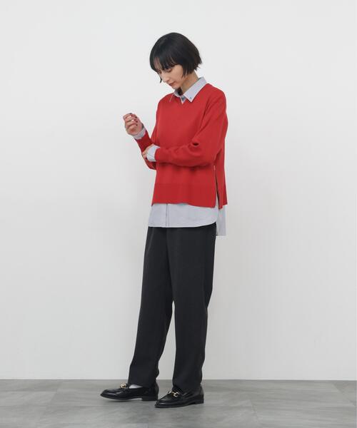 human woman（ヒューマンウーマン）の「◆ＴＲストレッチツイルドロストパンツ（その他パンツ・レディース・グレー系その他/ホワイト・MEDIUM/SMALL）」の6枚目の写真