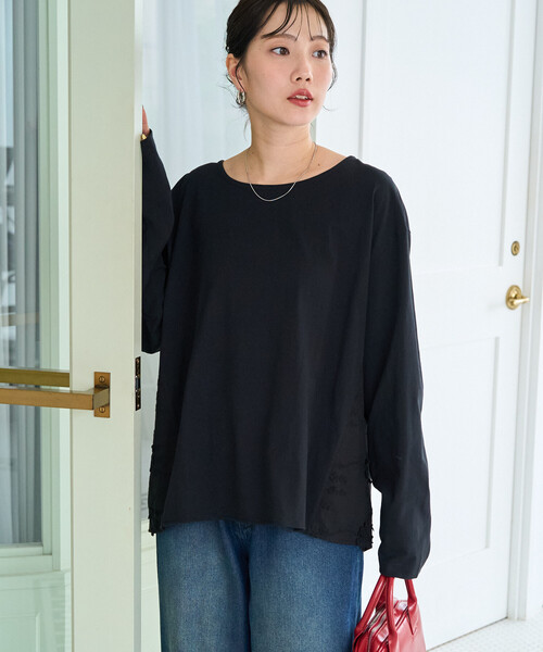 FREAK'S STORE(フリークスストア)の「限定展開 3D レース ドッキング ロングスリーブ トップス(Tシャツ/カットソー・レディース・ブラック/ブラウン/オフホワイト・フリ-)」の22枚目の写真