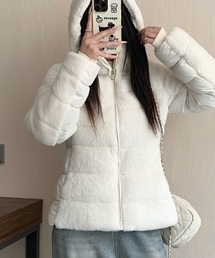 フーデッドファー ジップジャケット