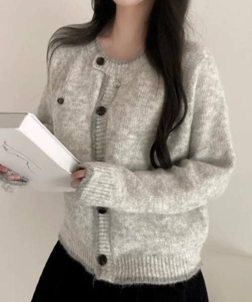 semplice（センプリチェ）の「ニット・セーター【韓国ファッション】（ニット/セーター・レディース・ベージュ/ダークグレー/ライトグレー・F）」の7枚目の写真