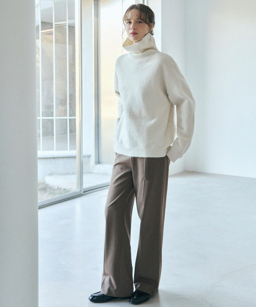 DRAWFIT WOMEN（ドローフィットウーマン）の「ヘアリーウール オーバーサイズ タートルネックニット [BEIGE]（ニット/セーター・レディース・その他・SMALL/MEDIUM）」の5枚目の写真