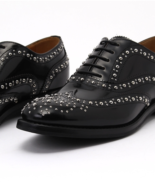 Church's（チャーチ）の「チャーチ/Church’s　レディース　スタッズウイングチップレザーシューズ　BURWOOD METバーウッドメット（ドレスシューズ・レディース・ブラック・37/36）」の4枚目の写真