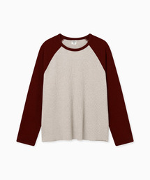 BRUMAN（ブルーマン）の「サーマルラグランTシャツ（マルーン）（Tシャツ/カットソー）」