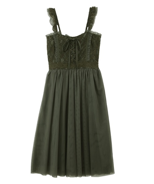 Axes Femme アクシーズファム の ビスチェデザインチュールワンピース ワンピース Wear