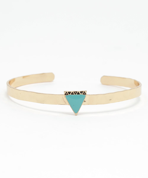チャイハネ（チャイハネ）の「【チャイハネ】トライアングルジュエルバングル / ブレスレット（バングル/リストバンド・レディース・ゴールド/シルバー・FREE）」の2枚目の写真