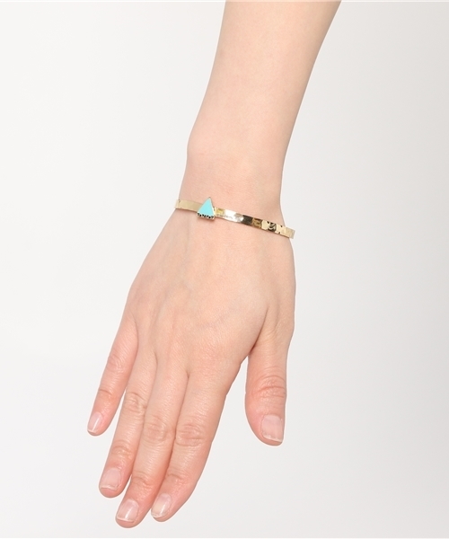 チャイハネ（チャイハネ）の「【チャイハネ】トライアングルジュエルバングル / ブレスレット（バングル/リストバンド・レディース・ゴールド/シルバー・FREE）」の4枚目の写真