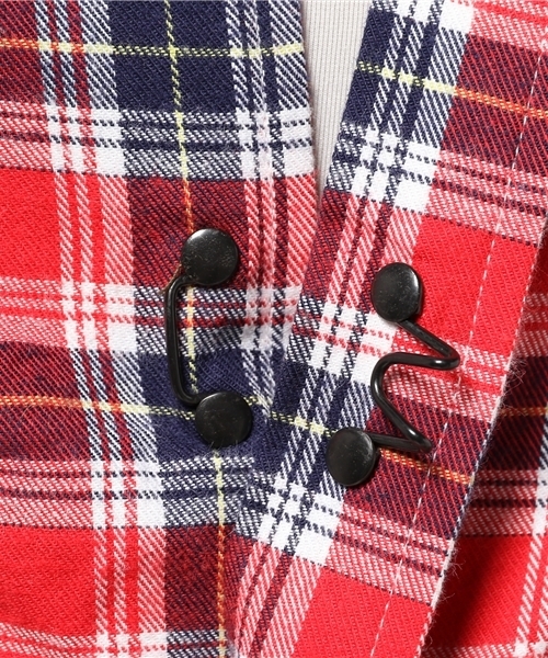 VADEL（バデル）の「3ホックチェックシャツ（シャツ/ブラウス・メンズ・ブルー/レッド・SMALL/MEDIUM/LARGE）」の9枚目の写真