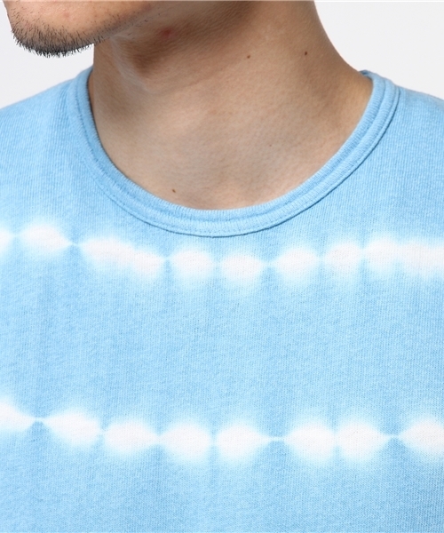 Denime(ドゥニーム)の「タイダイボーダーTシャツ(Tシャツ/カットソー・メンズ・ブルー/ネイビー・LARGE/MEDIUM/SMALL)」の5枚目の写真