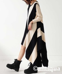 antiqua | ニットボーダーワンピース(ワンピース)