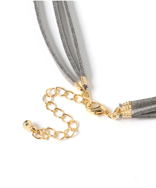 WEGO（ウィゴー）の「WEGO/ロングリボンチョーカー（チョーカー・レディース・グレー/ワイン/ベージュ・FREE）」の6枚目の写真