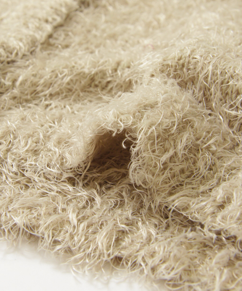 KBF+（ケービーエフプラス）の「KBF+ フェザーヤーン2wayニット（ニット/セーター・レディース・グレー系その他/ライトベージュ/パープル・ONE）」の16枚目の写真