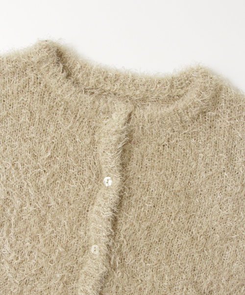 KBF+（ケービーエフプラス）の「KBF+ フェザーヤーン2wayニット（ニット/セーター・レディース・グレー系その他/ライトベージュ/パープル・ONE）」の17枚目の写真