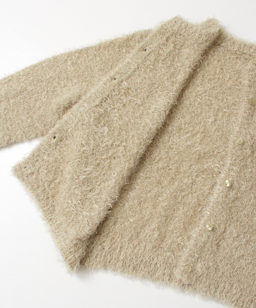 KBF+（ケービーエフプラス）の「KBF+ フェザーヤーン2wayニット（ニット/セーター・レディース・グレー系その他/ライトベージュ/パープル・ONE）」の19枚目の写真