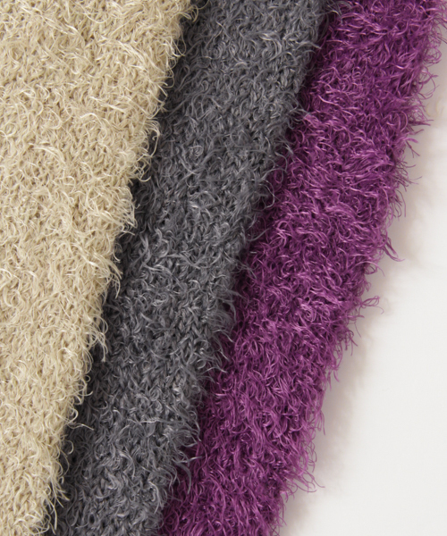 KBF+（ケービーエフプラス）の「KBF+ フェザーヤーン2wayニット（ニット/セーター・レディース・グレー系その他/ライトベージュ/パープル・ONE）」の20枚目の写真