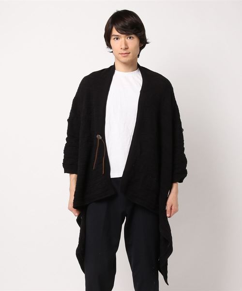 チャイハネ（チャイハネ）の「【チャイハネ】yul ジャガードコットンニットドレープカーディガン（ユニセックス）（カーディガン/ボレロ・メンズ・ベージュ/ホワイト/ブラック/ブルー/ダークブラック/オレンジ・FREE）」の22枚目の写真