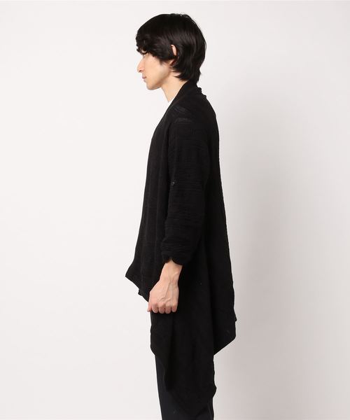 チャイハネ（チャイハネ）の「【チャイハネ】yul ジャガードコットンニットドレープカーディガン（ユニセックス）（カーディガン/ボレロ・メンズ・ベージュ/ホワイト/ブラック/ブルー/ダークブラック/オレンジ・FREE）」の7枚目の写真