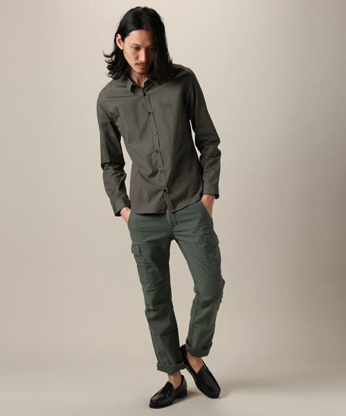 AMERICAN RAG CIE（アメリカンラグシー）の「AMERICANRAGCIE ブロードシャツ (107-ANB-M102-SH136)∴（シャツ/ブラウス・メンズ・ネイビー/バーガンディー/サックスブルー/ライトグレー/ブラック/ブルー/ダークグレー/ベージュ/ホワイト・1/2/4/3）」の15枚目の写真