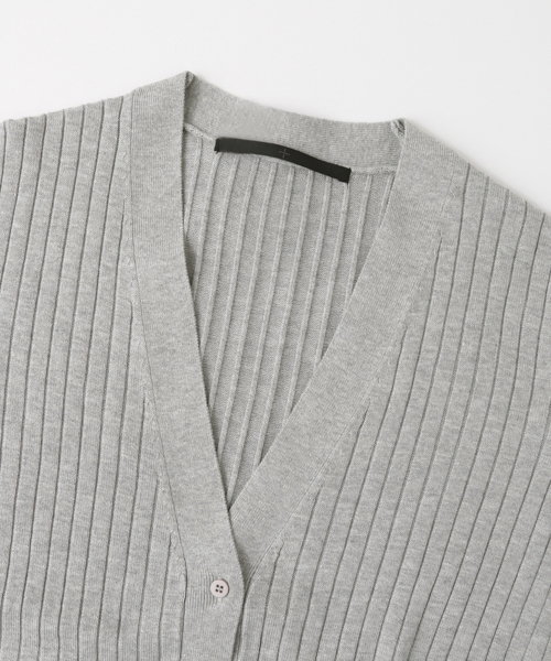 KBF+（ケービーエフプラス）の「KBF+ ロングリブカーディガン（カーディガン/ボレロ・レディース・グレー/ネイビー/ベージュ・ONE）」の7枚目の写真