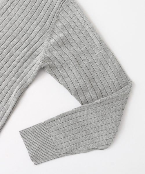 KBF+（ケービーエフプラス）の「KBF+ ロングリブカーディガン（カーディガン/ボレロ・レディース・グレー/ネイビー/ベージュ・ONE）」の8枚目の写真