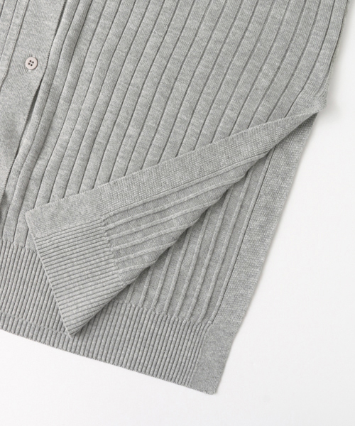 KBF+（ケービーエフプラス）の「KBF+ ロングリブカーディガン（カーディガン/ボレロ・レディース・グレー/ネイビー/ベージュ・ONE）」の14枚目の写真