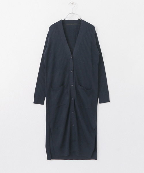 KBF+（ケービーエフプラス）の「KBF+ ロングリブカーディガン（カーディガン/ボレロ・レディース・グレー/ネイビー/ベージュ・ONE）」の11枚目の写真