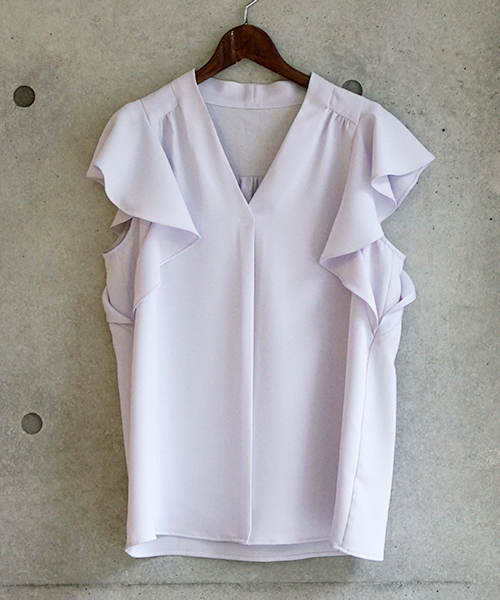 laboratory work(ラボラトリーワーク)の「フレアスリーブ ブラウス(シャツ/ブラウス・レディース・オフホワイト/ラベンダー/ネイビー・MEDIUM)」の3枚目の写真