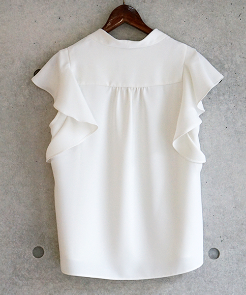 laboratory work(ラボラトリーワーク)の「フレアスリーブ ブラウス(シャツ/ブラウス・レディース・オフホワイト/ラベンダー/ネイビー・MEDIUM)」の10枚目の写真