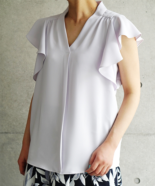 laboratory work(ラボラトリーワーク)の「フレアスリーブ ブラウス(シャツ/ブラウス・レディース・オフホワイト/ラベンダー/ネイビー・MEDIUM)」の19枚目の写真