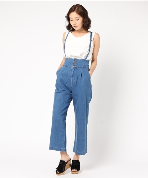 Heather（ヘザー）の「サスぺンダーツキ／ワイドパンツ　767172（その他パンツ・レディース・ブルー系その他/ブルー系その他2/ダークベージュ・SMALL/MEDIUM）」の14枚目の写真