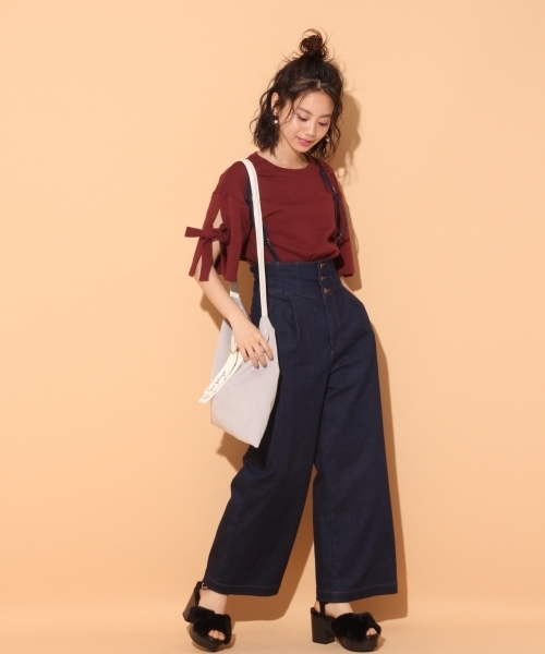 Heather（ヘザー）の「サスぺンダーツキ／ワイドパンツ　767172（その他パンツ・レディース・ブルー系その他/ブルー系その他2/ダークベージュ・SMALL/MEDIUM）」の16枚目の写真