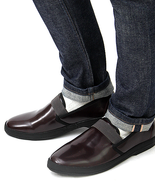 glabella（グラベラ）の「エラスティックバンド エナメル スリッポン / フロントゴア / ゴムバンド（ドレスシューズ・メンズ・ブラック/ブラック×ホワイト/バーガンディー・L/M/S）」の3枚目の写真