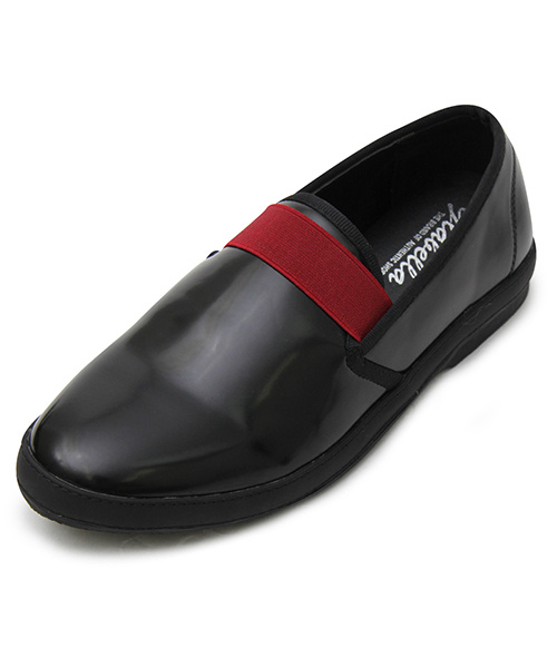 glabella（グラベラ）の「エラスティックバンド エナメル スリッポン / フロントゴア / ゴムバンド（ドレスシューズ・メンズ・ブラック/ブラック×ホワイト/バーガンディー・L/M/S）」の4枚目の写真