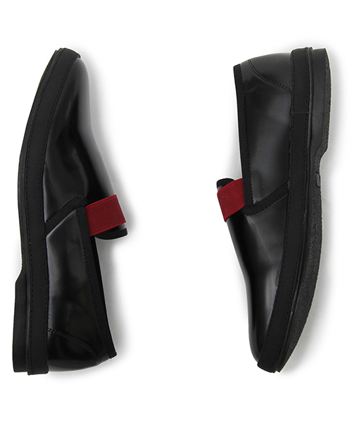 glabella（グラベラ）の「エラスティックバンド エナメル スリッポン / フロントゴア / ゴムバンド（ドレスシューズ・メンズ・ブラック/ブラック×ホワイト/バーガンディー・L/M/S）」の5枚目の写真