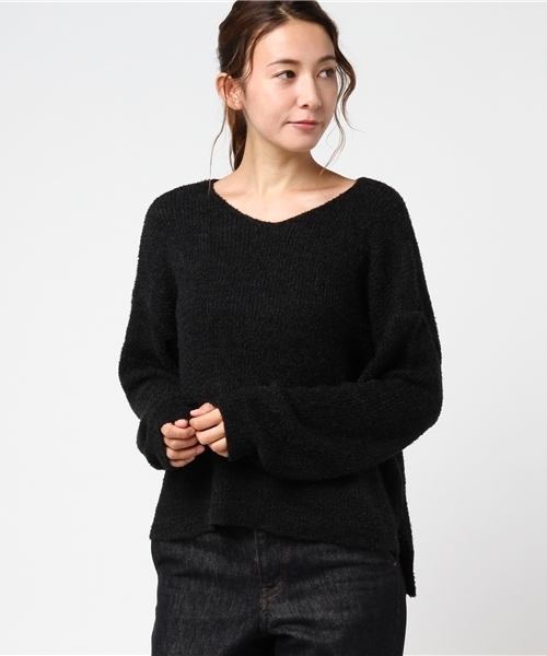 VENCEEXCHANGE(ヴァンスエクスチェンジ)の「ミニフェザープルオーバー(ニット/セーター・レディース・ブラック/ブラウン/オフホワイト/ネイビー/パープル/ボルドー/グレー/ピンク/イエロー/グリーン・MEDIUM)」の18枚目の写真