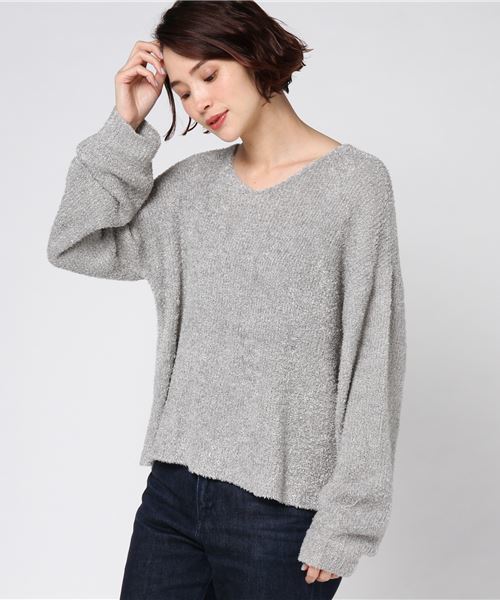 VENCEEXCHANGE(ヴァンスエクスチェンジ)の「ミニフェザープルオーバー(ニット/セーター・レディース・ブラック/ブラウン/オフホワイト/ネイビー/パープル/ボルドー/グレー/ピンク/イエロー/グリーン・MEDIUM)」の19枚目の写真