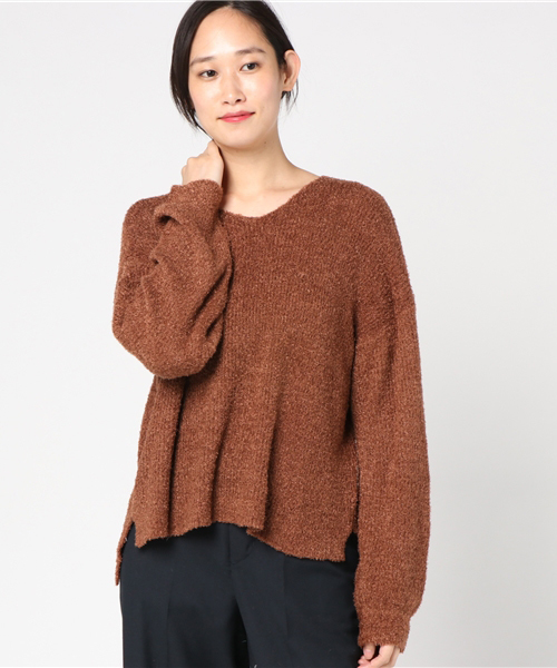 VENCEEXCHANGE(ヴァンスエクスチェンジ)の「ミニフェザープルオーバー(ニット/セーター・レディース・ブラック/ブラウン/オフホワイト/ネイビー/パープル/ボルドー/グレー/ピンク/イエロー/グリーン・MEDIUM)」の20枚目の写真