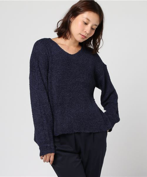 VENCEEXCHANGE(ヴァンスエクスチェンジ)の「ミニフェザープルオーバー(ニット/セーター・レディース・ブラック/ブラウン/オフホワイト/ネイビー/パープル/ボルドー/グレー/ピンク/イエロー/グリーン・MEDIUM)」の21枚目の写真