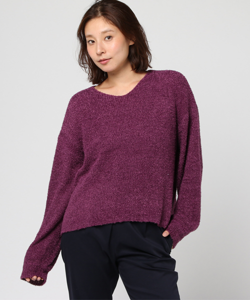 VENCEEXCHANGE(ヴァンスエクスチェンジ)の「ミニフェザープルオーバー(ニット/セーター・レディース・ブラック/ブラウン/オフホワイト/ネイビー/パープル/ボルドー/グレー/ピンク/イエロー/グリーン・MEDIUM)」の22枚目の写真