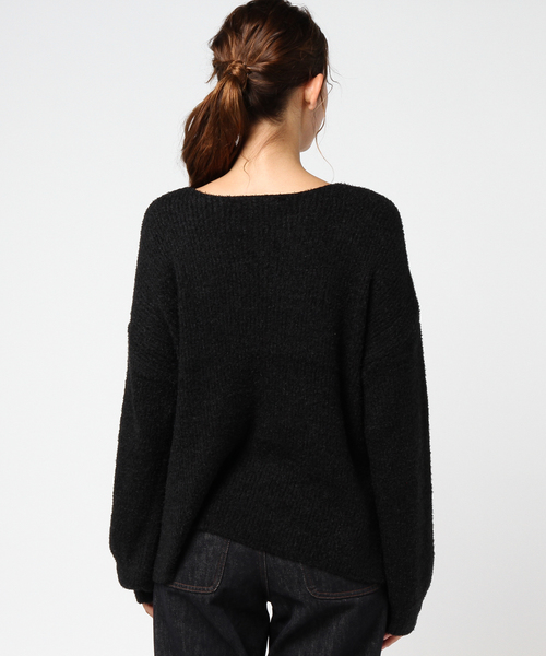 VENCEEXCHANGE(ヴァンスエクスチェンジ)の「ミニフェザープルオーバー(ニット/セーター・レディース・ブラック/ブラウン/オフホワイト/ネイビー/パープル/ボルドー/グレー/ピンク/イエロー/グリーン・MEDIUM)」の12枚目の写真