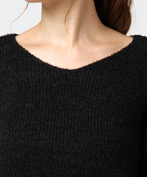 VENCEEXCHANGE(ヴァンスエクスチェンジ)の「ミニフェザープルオーバー(ニット/セーター・レディース・ブラック/ブラウン/オフホワイト/ネイビー/パープル/ボルドー/グレー/ピンク/イエロー/グリーン・MEDIUM)」の13枚目の写真