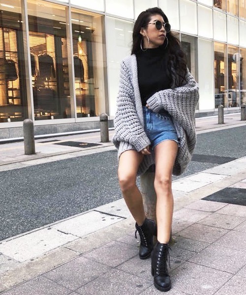 EGOIST（エゴイスト）の「ローゲージドルマンスリーブニットカーデ（カーディガン/ボレロ・レディース・ベージュ/グレー/ブルー・FREE）」の6枚目の写真