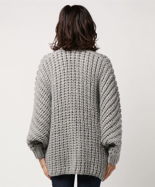 EGOIST（エゴイスト）の「ローゲージドルマンスリーブニットカーデ（カーディガン/ボレロ・レディース・ベージュ/グレー/ブルー・FREE）」の14枚目の写真