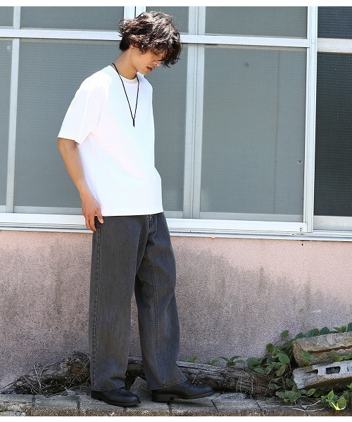 JUNRED（ジュンレッド）の「【WEB別注】デニムワイドパンツ（デニムパンツ・メンズ・ブラック/サックスブルー/ネイビー/ブルー/ブルー系その他・S/M/L）」の8枚目の写真