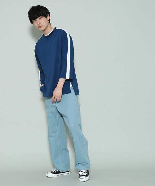 jun様 デニム 36サックスブルー jun様 デニム 36サックスブルー ジュンレッド JUNRed ダメージデニム