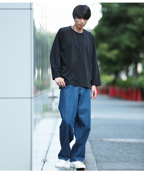 JUNRED（ジュンレッド）の「【WEB別注】デニムワイドパンツ（デニムパンツ・メンズ・ブラック/サックスブルー/ネイビー/ブルー/ブルー系その他・S/M/L）」の14枚目の写真