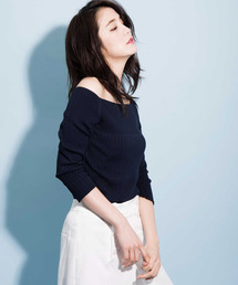 The Virgnia | 変形リブスクエアネックニット(ニット/セーター)