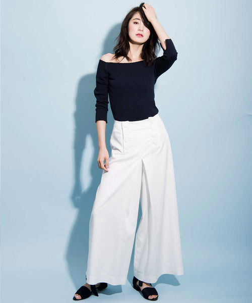 The Virgnia(ザ ヴァージニア)の「変形リブスクエアネックニット(ニット/セーター・レディース・ネイビー/レッド/オフホワイト・FREE)」の10枚目の写真