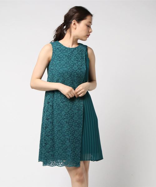 Ships Little Black シップスリトルブラック の Little Black レース プリーツフレアワンピース ワンピース Wear