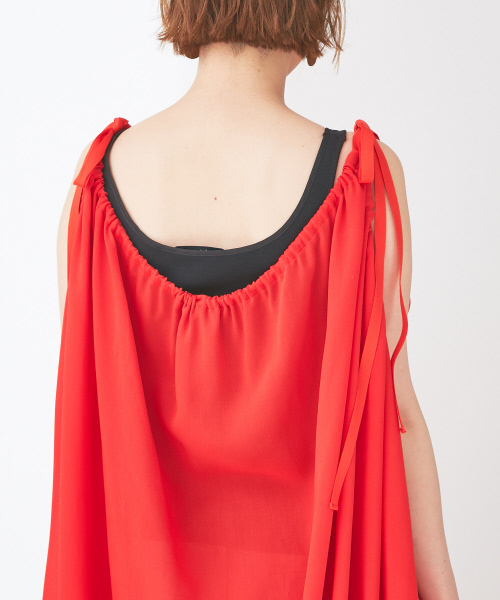 Abahouse Devinette(ドゥヴィネット)の「ギャザードロストマキシワンピース(ワンピース・レディース・ベージュ/レッド/マルチ・FREE)」の8枚目の写真